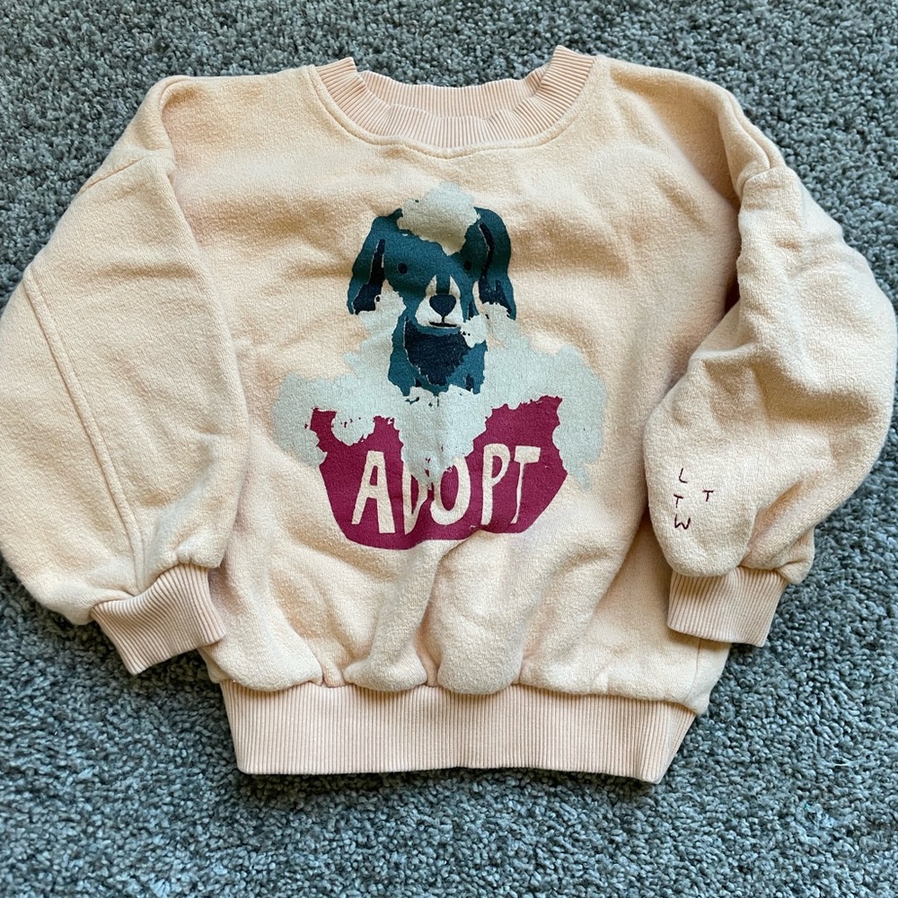 Adorable Sweatshirt “Adopt” 🐶 sz 4-5